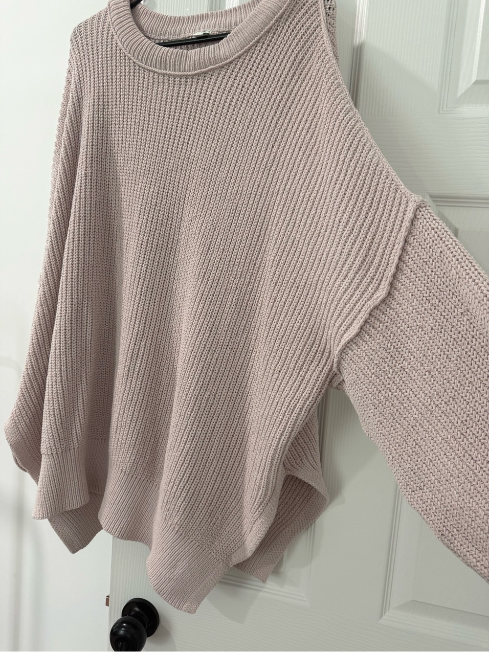 aerie Oversized Scoop Neck Sweater in Dusty Mauve - Picture 4 of 6